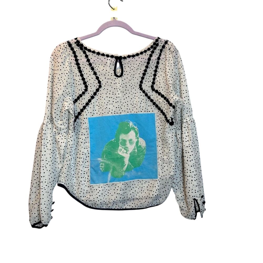 Harry Styles up cycle blouse sheer material